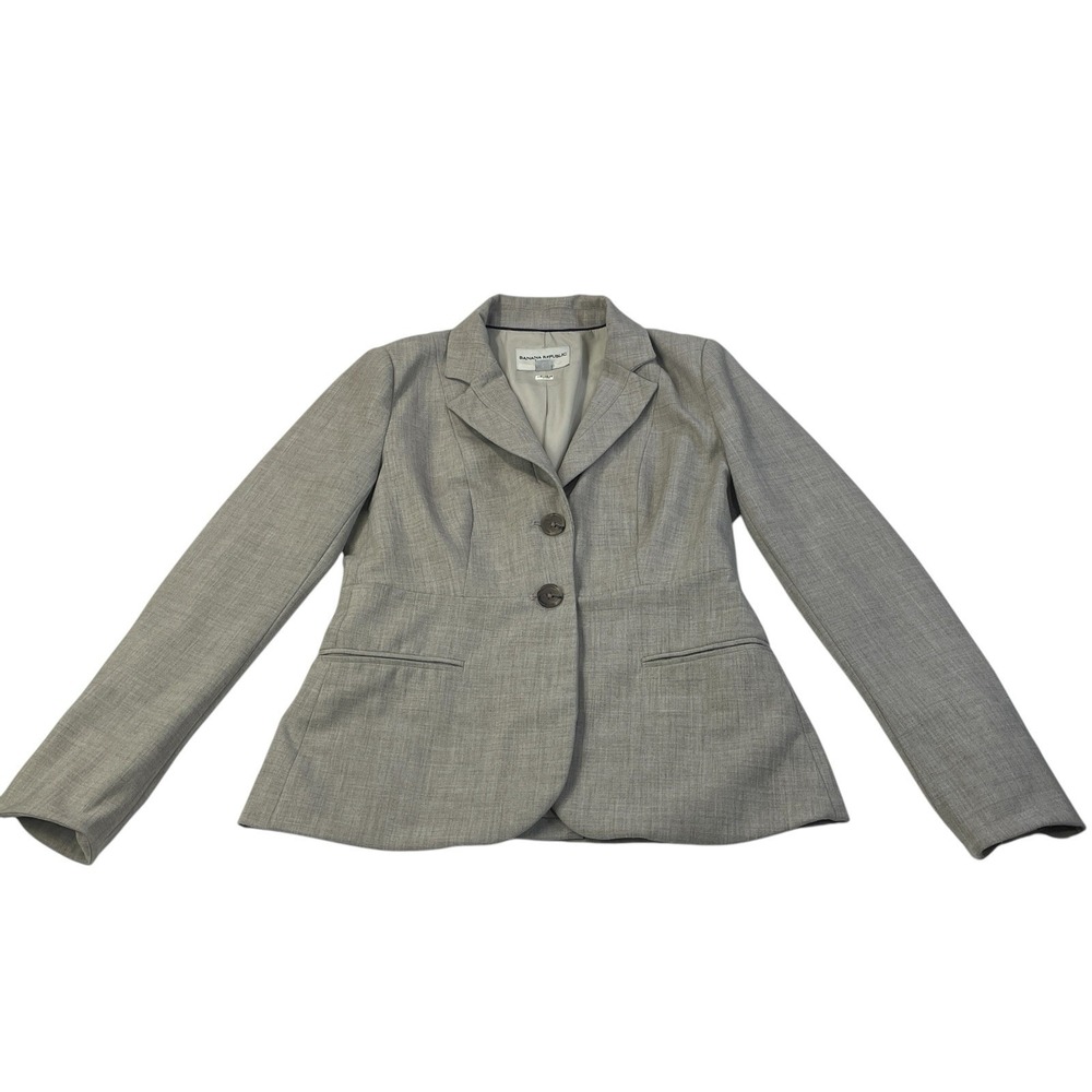Banana Republic Beige Two Button Blazer Women's Size 0 Lined‎ Career Workwear
